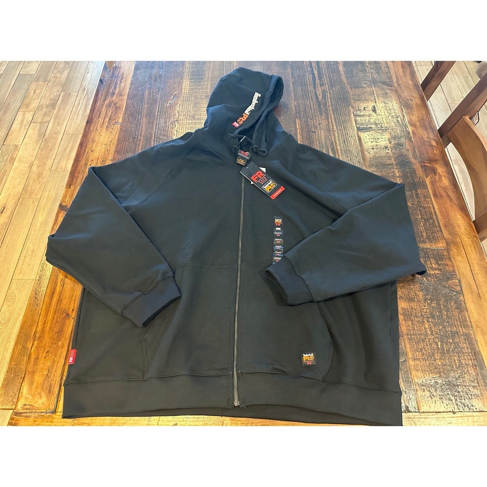 Timberland PRO FR Core Full-Zip Hoodie Men 3XL Black NFPA 2112 CAT 2 TBOA1VAK001